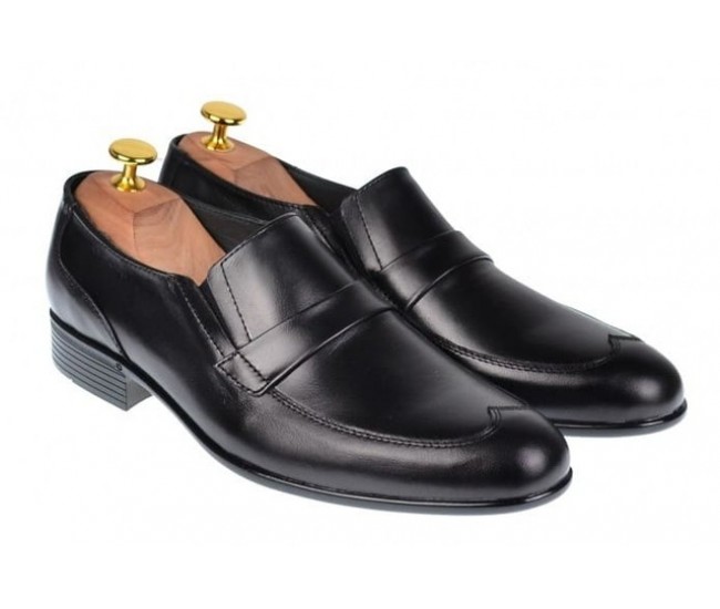 Oferta marimea 40 Pantofi barbati negri office eleganti din piele naturala Elion LELY13N