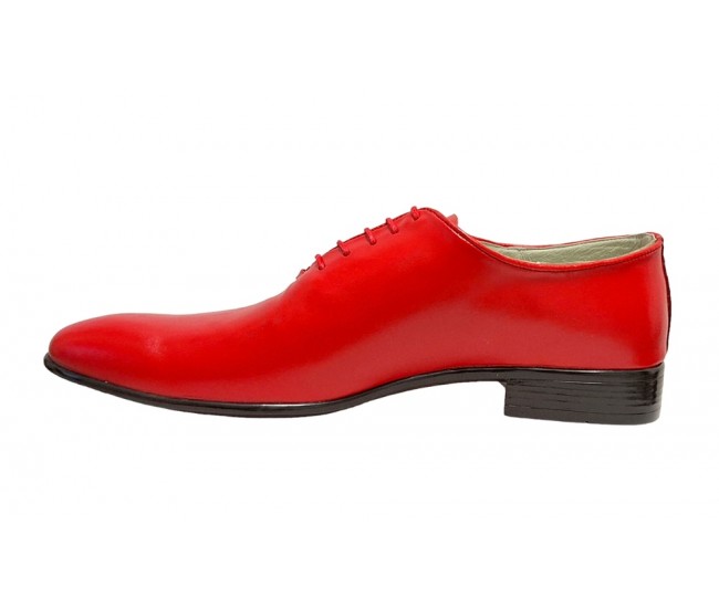 OFERTA MARIMEA 44  - Pantofi barbati eleganti, din piele naturala, rosu, Enzo Class - GKR,LENZOCLASSRED