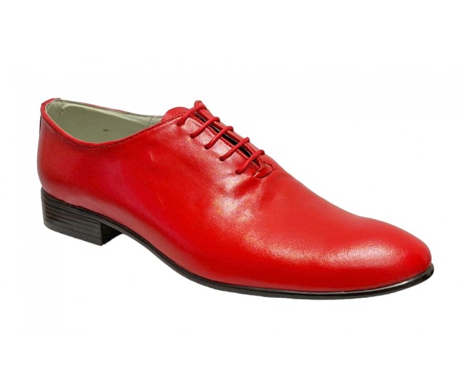 OFERTA MARIMEA 44  - Pantofi barbati eleganti, din piele naturala, rosu, Enzo Class - GKR,LENZOCLASSRED