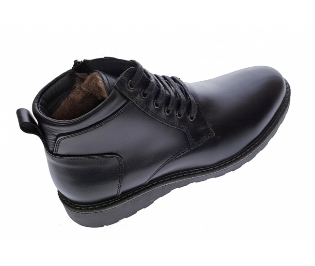 Ghete barbati casual din piele naturala cu fermoar Leon