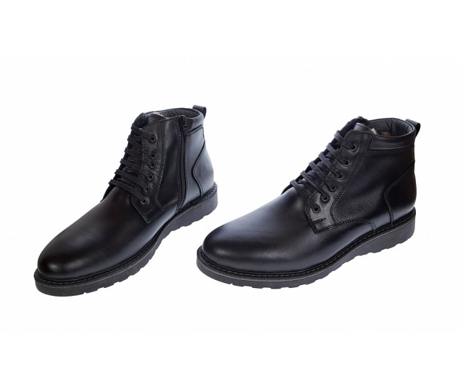 Ghete barbati casual din piele naturala cu fermoar Leon