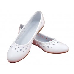 Oferta marimea 38 Balerini dama casual din piele naturala - Model Clara Alb