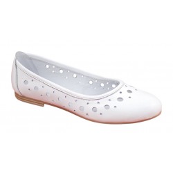 Oferta marimea 38 Balerini dama casual din piele naturala - Model Clara Alb