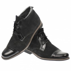 Oferta marimea 42 - Ghete barbati din piele naturala (imblanite) made in Romania -  LG03NVELBOX