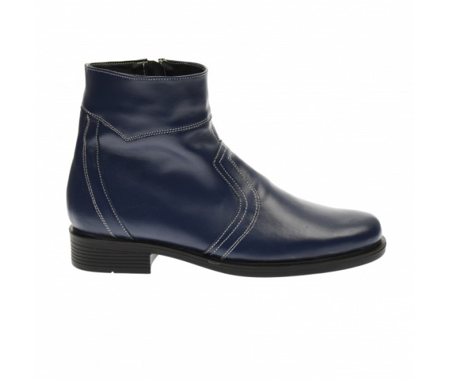 Oferta marimea 39, 40 - Ghete barbati bleumarin, office, elegante din piele naturala, cu fermoar - LGB99BLA Oferta marimea 39, 40 - Ghete barbati bleumarin, office, elegante din piele naturala, cu fermoar - LGB99BLA