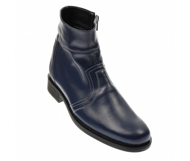 Oferta marimea 39, 40 - Ghete barbati bleumarin, office, elegante din piele naturala, cu fermoar - LGB99BLA Oferta marimea 39, 40 - Ghete barbati bleumarin, office, elegante din piele naturala, cu fermoar - LGB99BLA