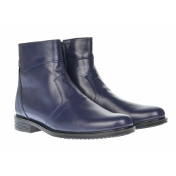 Oferta marimea 39, 40 - Ghete barbati bleumarin, office, elegante din piele naturala, cu fermoar - LGB99BLM