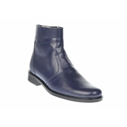 Oferta marimea 39, 40 - Ghete barbati bleumarin, office, elegante din piele naturala, cu fermoar - LGB99BLM