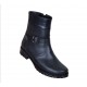 OFERTA MARIMEA 38, 40 - Ghete dama, din piele naturala, cu fermoar, negru, imblanite - LGCATN