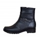 OFERTA MARIMEA 38, 40 - Ghete dama, din piele naturala, cu fermoar, negru, imblanite - LGCATN