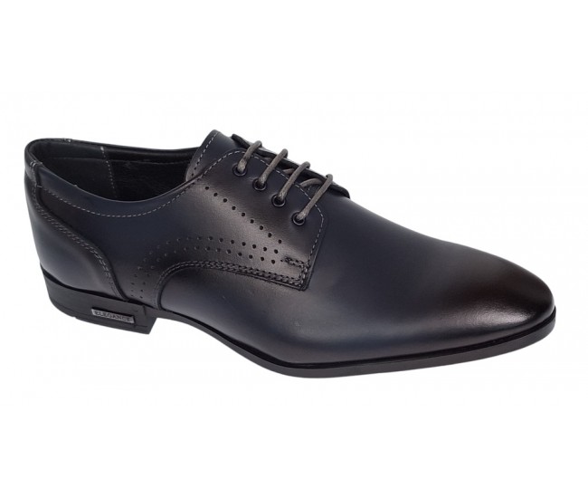 Oferta marimea 41 Pantofi barbati eleganti din piele naturala bleumarin LGKR101BL