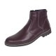 Oferta Marimea 42, 43 Ghete barbati casual din piele naturala cu fermoar imblanite Bordeaux LGKR115VIS