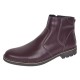 Oferta Marimea 42, 43 Ghete barbati casual din piele naturala cu fermoar imblanite Bordeaux LGKR115VIS