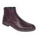 Oferta Marimea 42, 43 Ghete barbati casual din piele naturala cu fermoar imblanite Bordeaux LGKR115VIS