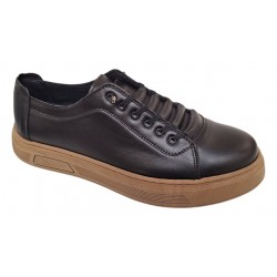 Oferta Marimea 40 Pantofi barbati casual din piele naturala Negru Gold LGKR122N