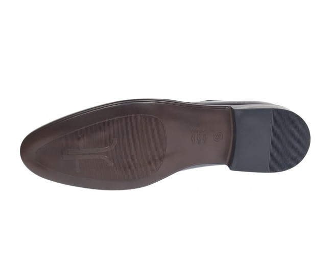 Marimea 38 Pantofi barbati negri lacuiti eleganti din piele naturala LGKR201LN