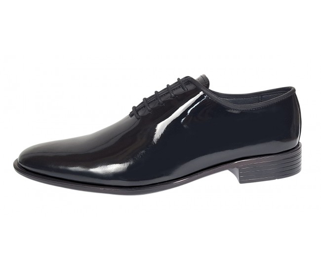 Marimea 38 Pantofi barbati negri lacuiti eleganti din piele naturala LGKR201LN
