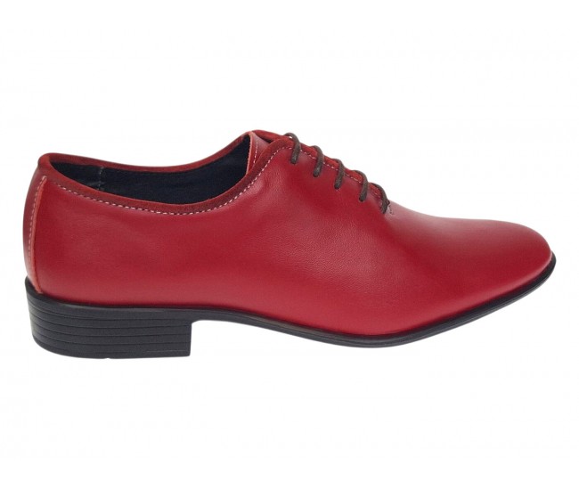 Marimea 39 Pantofi barbati rosii eleganti din piele naturala LGKR219R