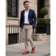 Marimea 39 Pantofi barbati rosii eleganti din piele naturala LGKR219R
