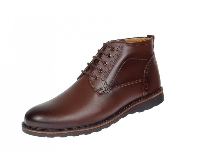 Oferta Marimea 41 Ghete barbati casual din piele naturala (imblanite) Corsa LGKR21XM