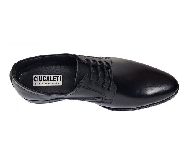 Reducere 45 Pantofi barbati eleganti din piele naturala Nikolas Negru LGKR232N
