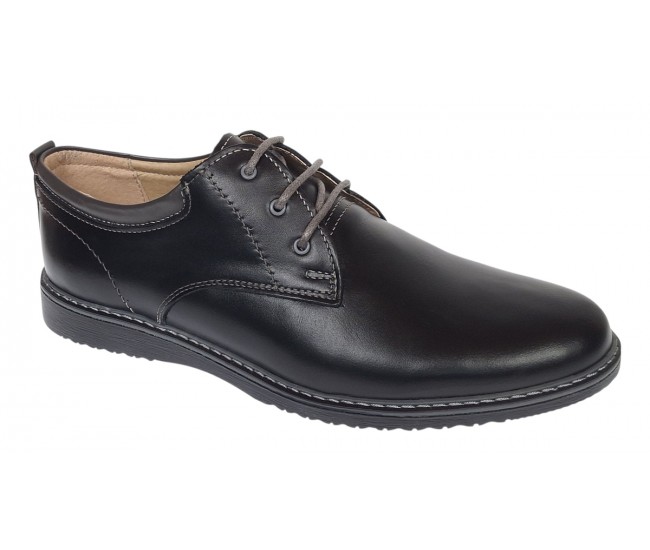 Pantofi barbati casual din piele naturala Negru LGKR30N