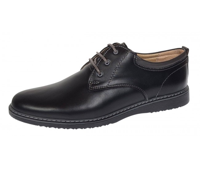 Pantofi barbati casual din piele naturala Negru LGKR30N