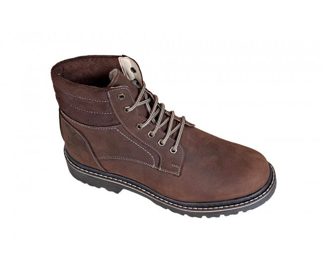 Reducere Marimea 39 Bocanci barbati din piele naturala Maro Bufo Imblaniti LGKR37MBUF