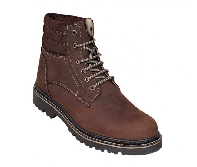 Reducere Marimea 39 Bocanci barbati din piele naturala Maro Bufo Imblaniti LGKR37MBUF