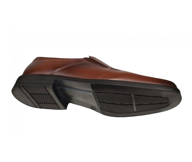 Marimea 44 Pantofi barbati casual maro din piele naturala fara siret LGKR48M