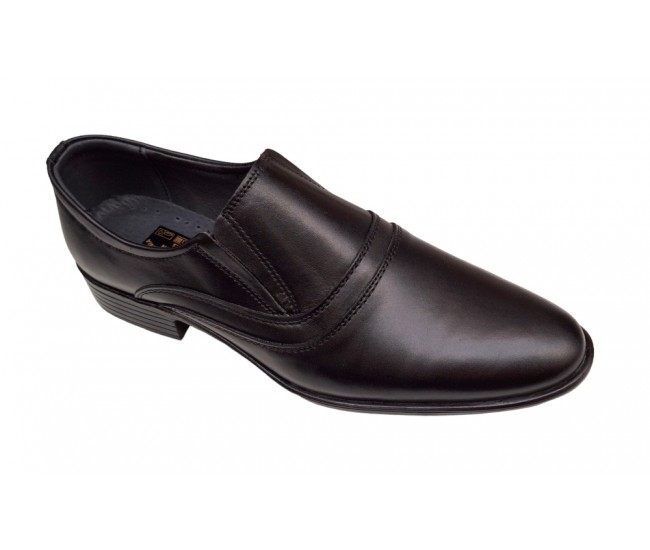 OFERTA MARIMEA 41  - Pantofi barbati, eleganti, piele naturala, negru - GKR49N