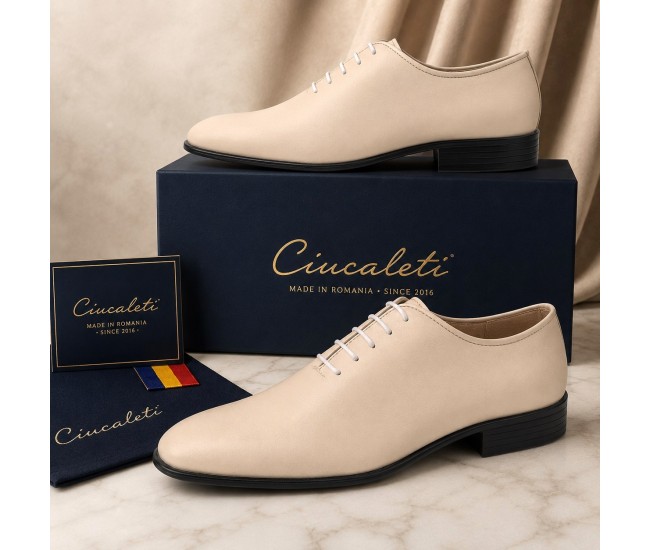 Marimea 42 Pantofi barbati rosii eleganți din piele naturală cu șiret LGKR51R