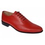 Marimea 42 Pantofi barbati rosii eleganți din piele naturală cu șiret LGKR51R