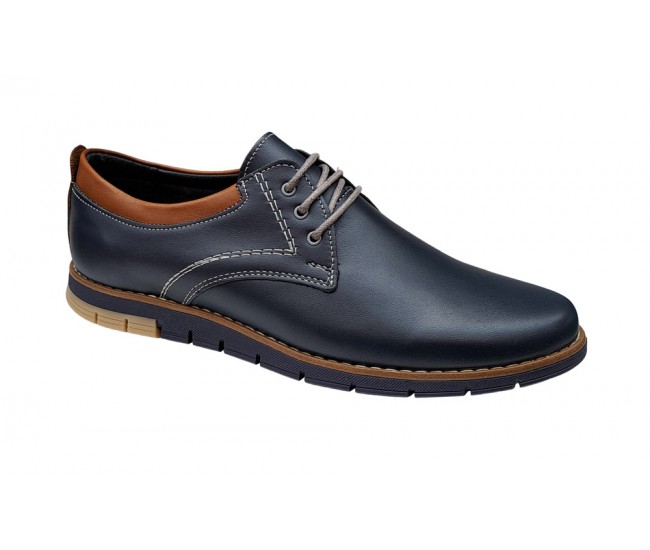 Marimi 37, 38 Pantofi barbati sport din piele naturala bleumarin LGKR57BLM