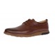 Marimea 41 Pantofi barbati sport din piele naturala maro cu siret GKR57M