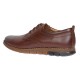 Marimea 41 Pantofi barbati sport din piele naturala maro cu siret GKR57M