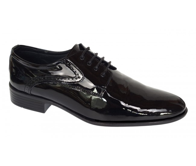 Pantofi barbati eleganti din piele naturala – Negru Lac Marimea 39