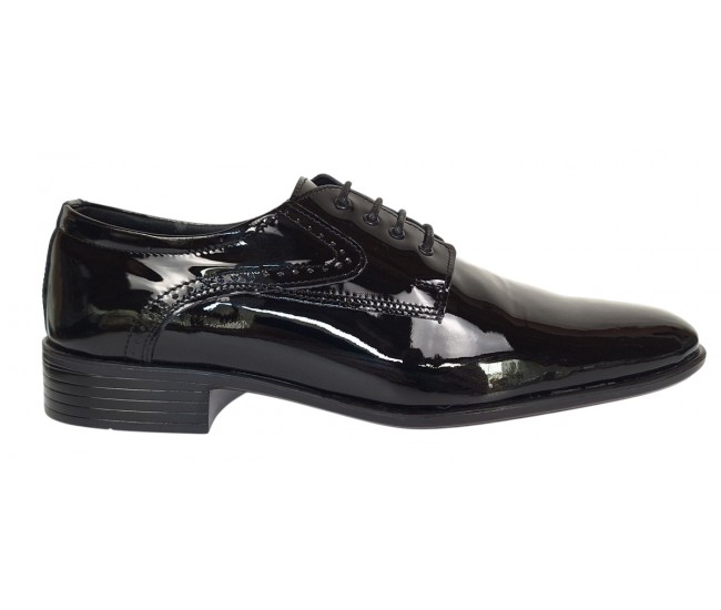 Pantofi barbati eleganti din piele naturala – Negru Lac Marimea 39