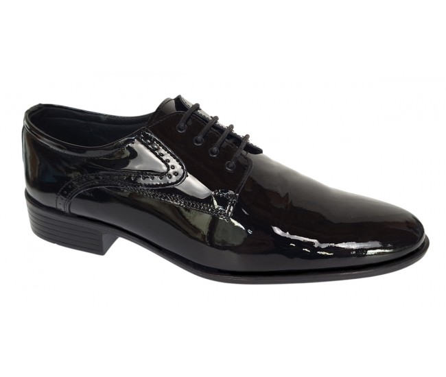 Pantofi barbati eleganti din piele naturala – Negru Lac Marimea 39