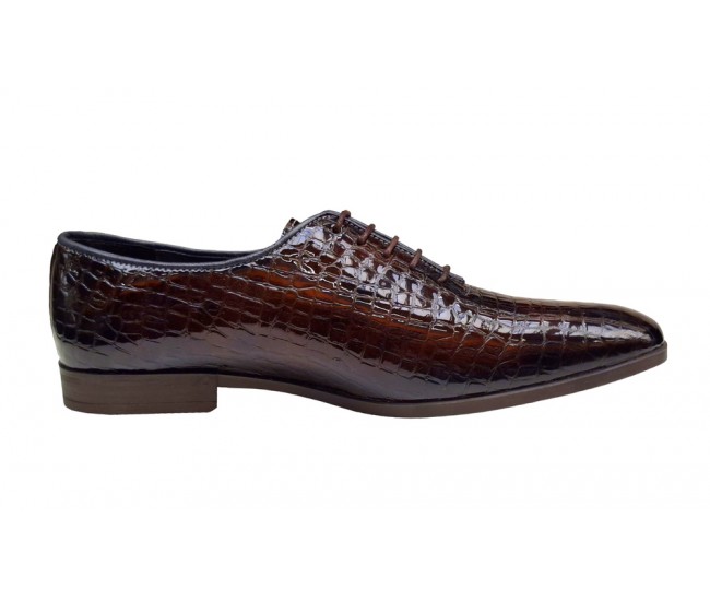 Pantofi eleganti pentru barbati piele naturala croco Maro Marimea 41
