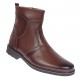 Oferta Marimea 44 Ghete barbati din piele naturala cu fermoar imblanite Maro LGKR714M