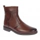 Oferta Marimea 44 Ghete barbati din piele naturala cu fermoar imblanite Maro LGKR714M