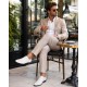 Pantofi albi eleganti barbati piele naturala LGKR71A