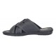 Papuci barbati din piele naturala de culoare Gri inchis - LGKR74GRI Marimea 45
