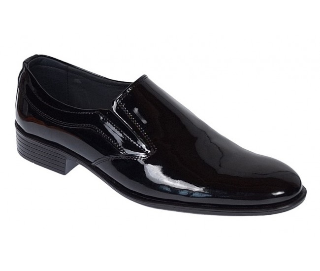 Pantofi barbati eleganti din piele naturala Mateo Negru Lac Marimea