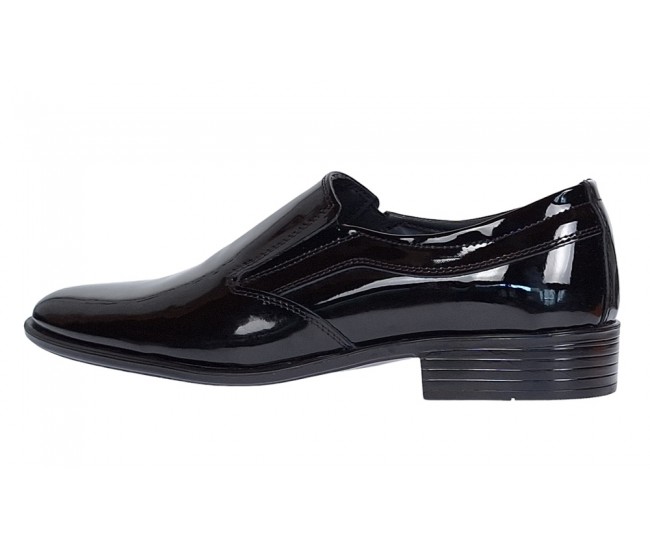 Pantofi barbati eleganti din piele naturala Mateo Negru Lac Marimea