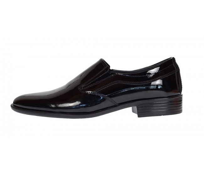 Pantofi barbati eleganti din piele naturala Mateo Negru Lac Marimea