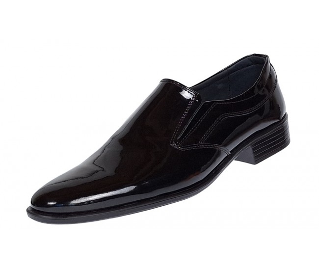 Pantofi barbati eleganti din piele naturala Mateo Negru Lac Marimea