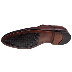 Reducere Marimea  43 Pantofi barbati eleganti din piele naturala Visiniu LGKR84VIS 