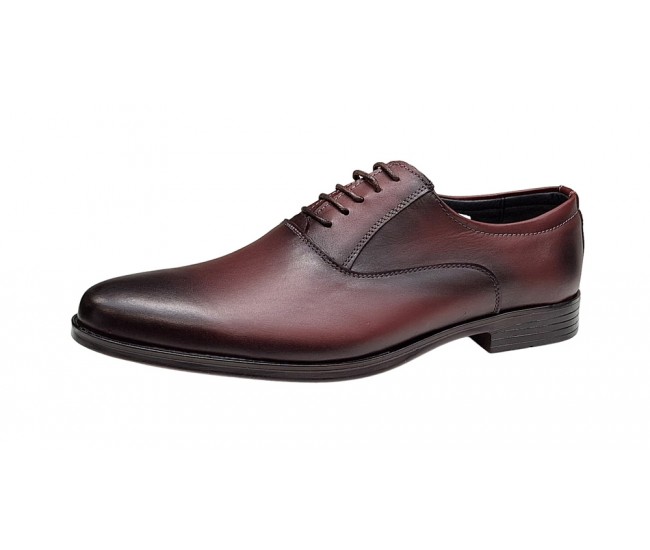 Reducere Marimea  43 Pantofi barbati eleganti din piele naturala Visiniu LGKR84VIS 